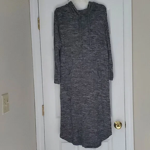 Jockey Lightweight Long Sleeve Hoodie Lounge Dress Gown with Kangaroo Pocket - Picture 1 of 6